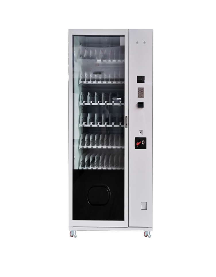 Weimi Vend 3 Wide (5" Touch + Keypad) - Full-sized 54-slot commercial snack & drink vending machine featuring 5" touch screen with physical keypad, dual-pane heated glass, and 5-year warranty.