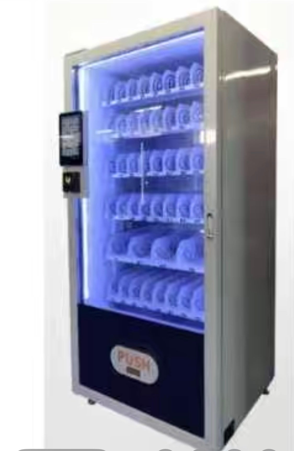 Weimi Vend 3 Wide (10" Touch Screen) - Premium 54-slot commercial refrigerated vending machine with 10" HD touch display, cloud inventory management, and 5-year warranty.